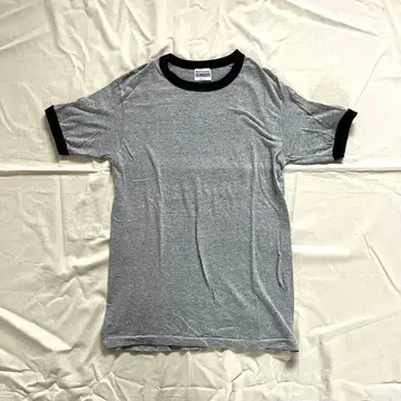 Hanes 링거T셔츠 그레이