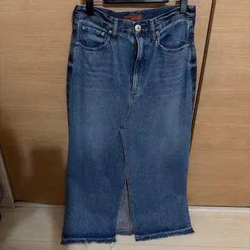 NEEDBY heritage 데님 타이트 스커트 롱 기장