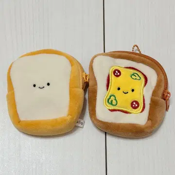 닛코리노 토스트 봉제인형 파우치 식빵 피자토스트