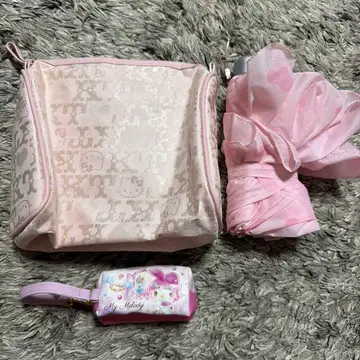 헬로키티 마이멜로디 파우치 접이식 우산 묶음 판매