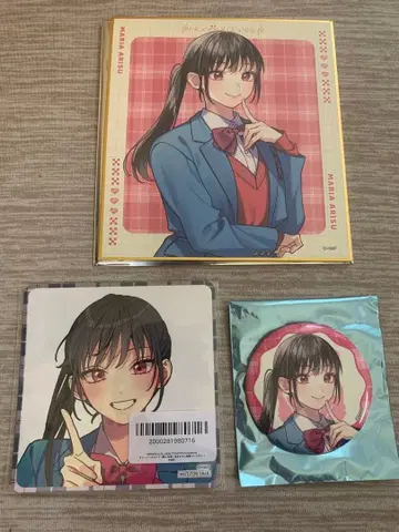 HoneyWorks POP UP 아리스 마린애 색지 캔뱃지 특전 코스터