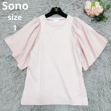새상품급 Sono 소노 플레어 쓰리 볼륨 티셔츠 블라우스
