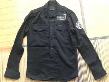 HYSTERIC GLAMOUR 밀리터리 셔츠 블랙 S