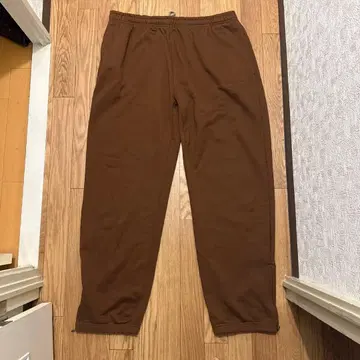 션 존 스웨트 팬츠 브라운 2XL 구제 의류