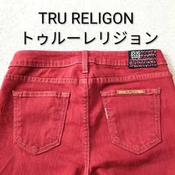 새상품급 레어 USA제 TRUE RELIGION 슈퍼 스키니 레드 27