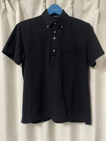 새상품급 Paul Smith 피케 셔츠 블랙 꽃무늬