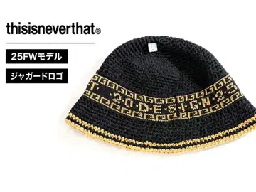 thisisneverthat 크로셰 버킷햇 25FW 네버자 블랙