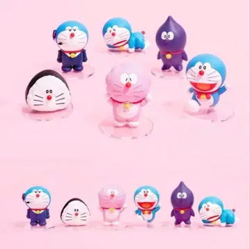 100% 도라에몽 & 프렌즈전 미니 피규어 6개 세트 사쿠라 페스티벌