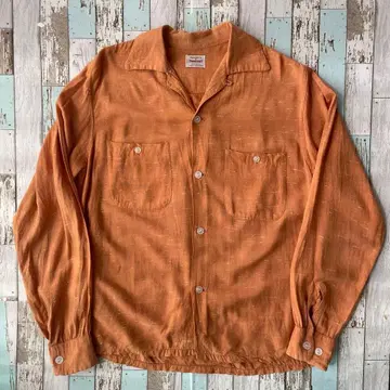 PENNEY'S TOWNCRAFT 50s 레이온 셔츠 카스리 패턴