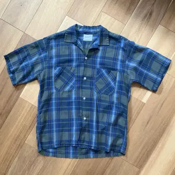 레어 50s 60s TOWN CRAFT 블랙워치 오픈 카라