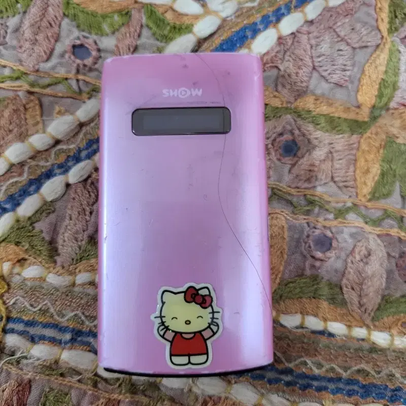 쇼 헬로키티 핑크 휴대폰