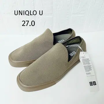 UNIQLO U 니트 스니커즈 슬립온 카키 27cm