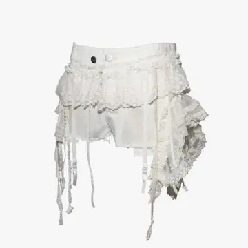 THEREDTHREAD veil frill garter shorts