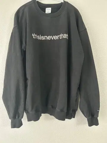 thisisneverthat 크루넥 맨투맨 블랙