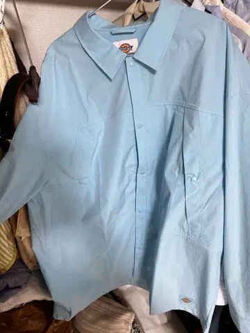 Dickies 워크 셔츠 라이트 블루