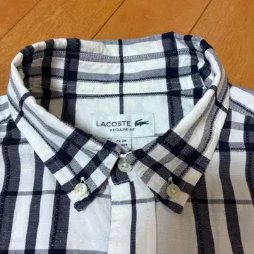 LACOSTE 라코스테 반팔 체크 셔츠 M