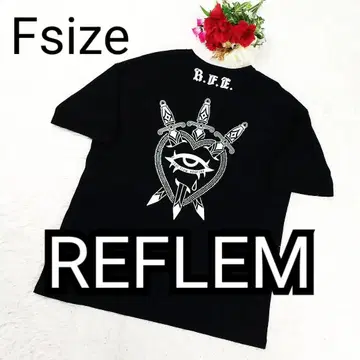 [ REFLEM ] 하트 대거 비쥬 T셔츠 블랙 F사이즈 지뢰계 서브컬쳐