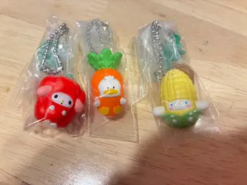 산리오 베지터블 참 3종 세트 키티 마이멜로디 페클