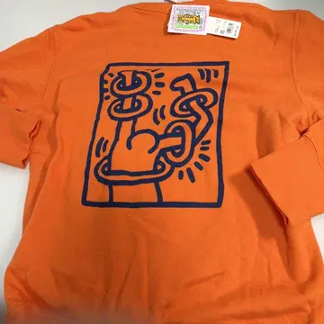 Keith Haring 맨투맨 오렌지 XS