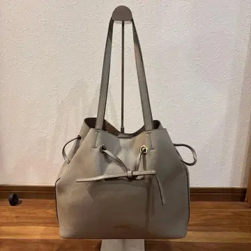 FURLA 훌라 토트백 그레이 가죽 천연 가죽 숄더 여성용
