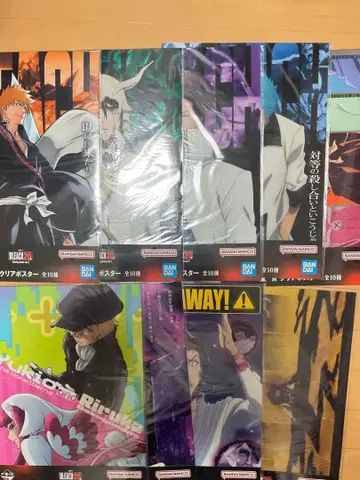 BLEACH 제일복권 20주년 기념 클리어 포스터 9종 세트