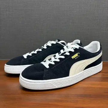 PUMA SUEDE 클래식 블랙 화이트 27cm