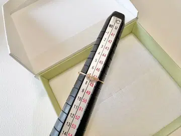 에스테르 k10 다이아몬드 반지 다이아 3연 반지 핑크 골드 7호