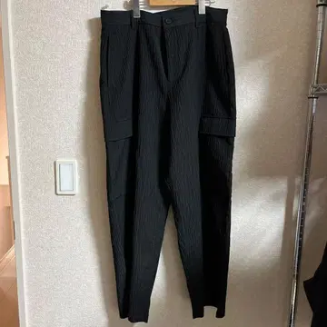 ZARA 플리츠 카고 팬츠 블랙 슬랙스