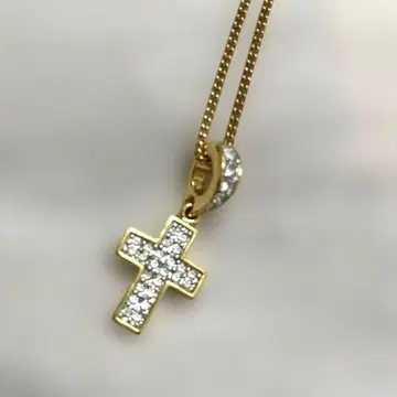 SWAROVSKI 크로스 펜던트 탑 십자가 골드 목걸이