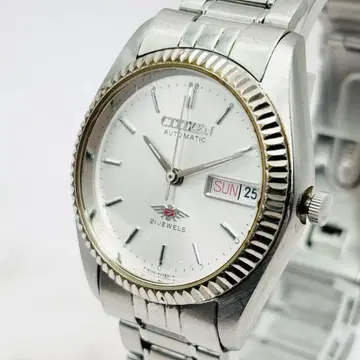 작동 CITIZEN 자동 와인딩 이글7 21석 데이데이트 남성용 손목시계