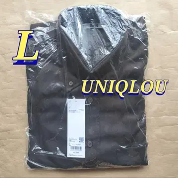 유니클로 U 드레이프 셔츠 UNIQLOU 다크 브라운 L 2024AW