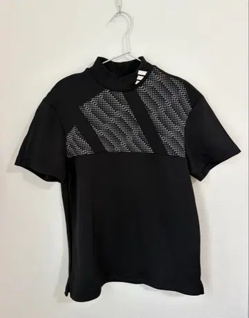 adidas 모크넥 반팔 셔츠 블랙