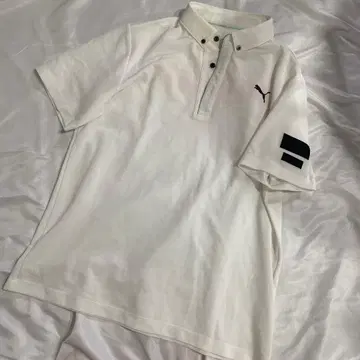 PUMA 피케 셔츠 화이트 반팔 버튼 다운