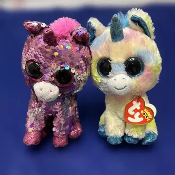 Ty Beanie Boos 유니콘 봉제 인형 2개 세트 16cm