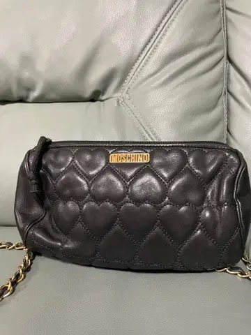 MOSCHINO 모스키노 퀼팅 숄더백 하트 통 모양