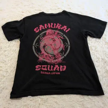 [빈티지] Samurai jeans 드래곤 일본풍 패턴 프린트 T셔츠 S