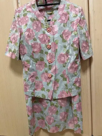 꽃무늬 셋업 빈티지 레트로 스커트