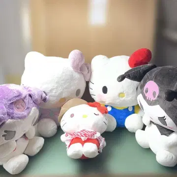Sanrio 봉제 인형 5세트 묶음 판매 키티 쿠로미