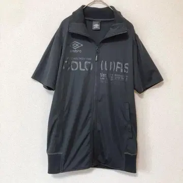 umbro 반팔 셔츠 풀 집업 자켓 M 사이즈 레어 블랙 프린트 로고