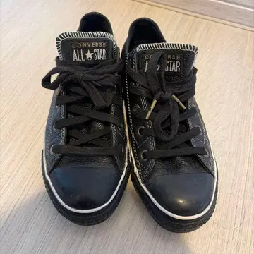 컨버스 올스타 유러피안 레더 블랙 23cm