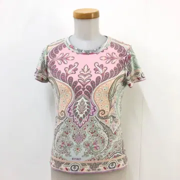 6m746-6 이탈리아제 ETRO 에트로 페이즐리 무늬 반팔 T셔츠