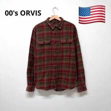 00s ORVIS 오비스 2 포켓 코튼 플란넬 셔츠 아웃도어