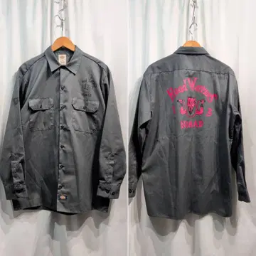 새상품급 Dickies 디키즈 프린트 긴팔 워크 셔츠 M
