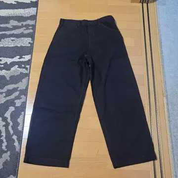 UNIQLO U 블랙 와이드 핏 컬러진 479824 W82
