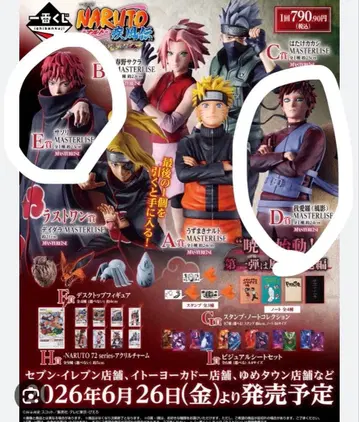 제일복권 NARUTO 질풍전 피규어 사소리 가아라 D상 E상 하위상