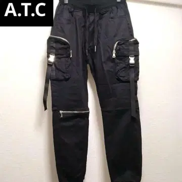A.T.C 테크 의류 사이버 펑크 카고 팬츠 블랙 L