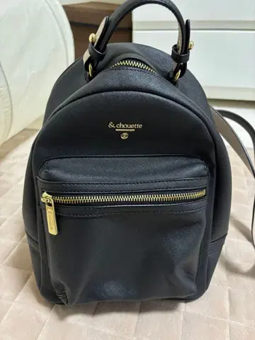 & chouette 가죽 백팩 블랙