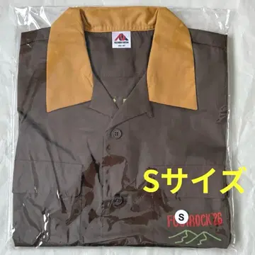 후지이 카제 x Fuji Rock 26 콜라보 셔츠 브라운 S 사이즈