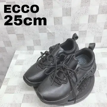 ECCO 에코 레이스업 스니커즈 블랙 25cm 49