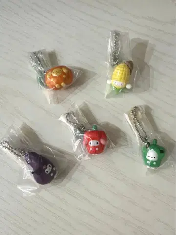 산리오 캐릭터즈 베지터블 비스킷 참 묶음 판매 5점
